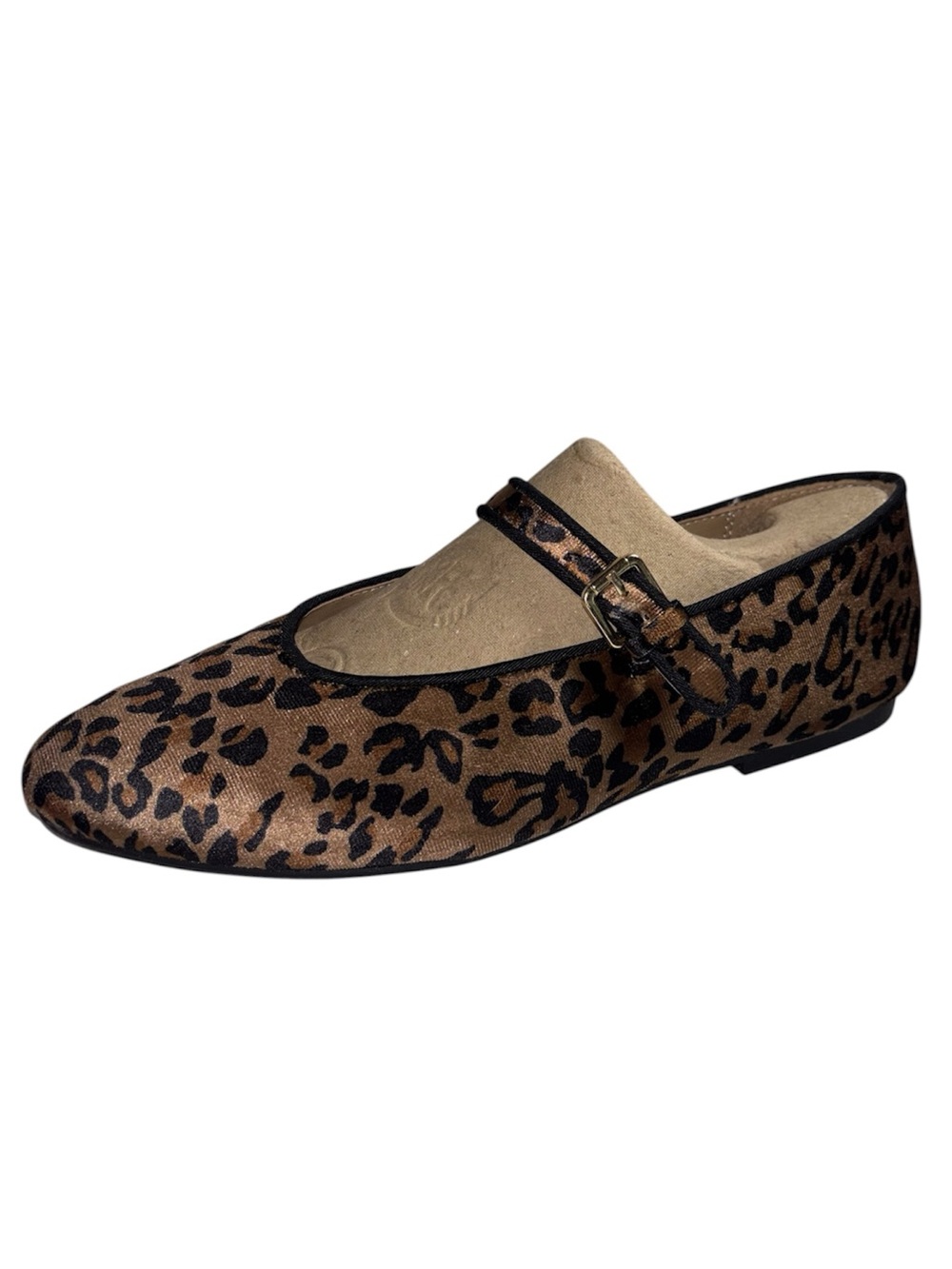 Joie Leopard Print Mary Jane Flats Velvet Buckle Closure Women’s Size 8.5 NWT